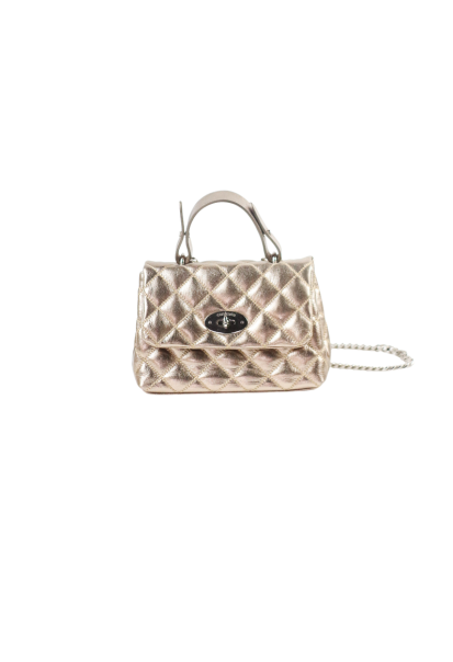 Bolsa Baby Ana Julia Prata Velho
