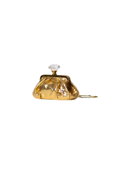 Clutch Noir Escama Ouro
