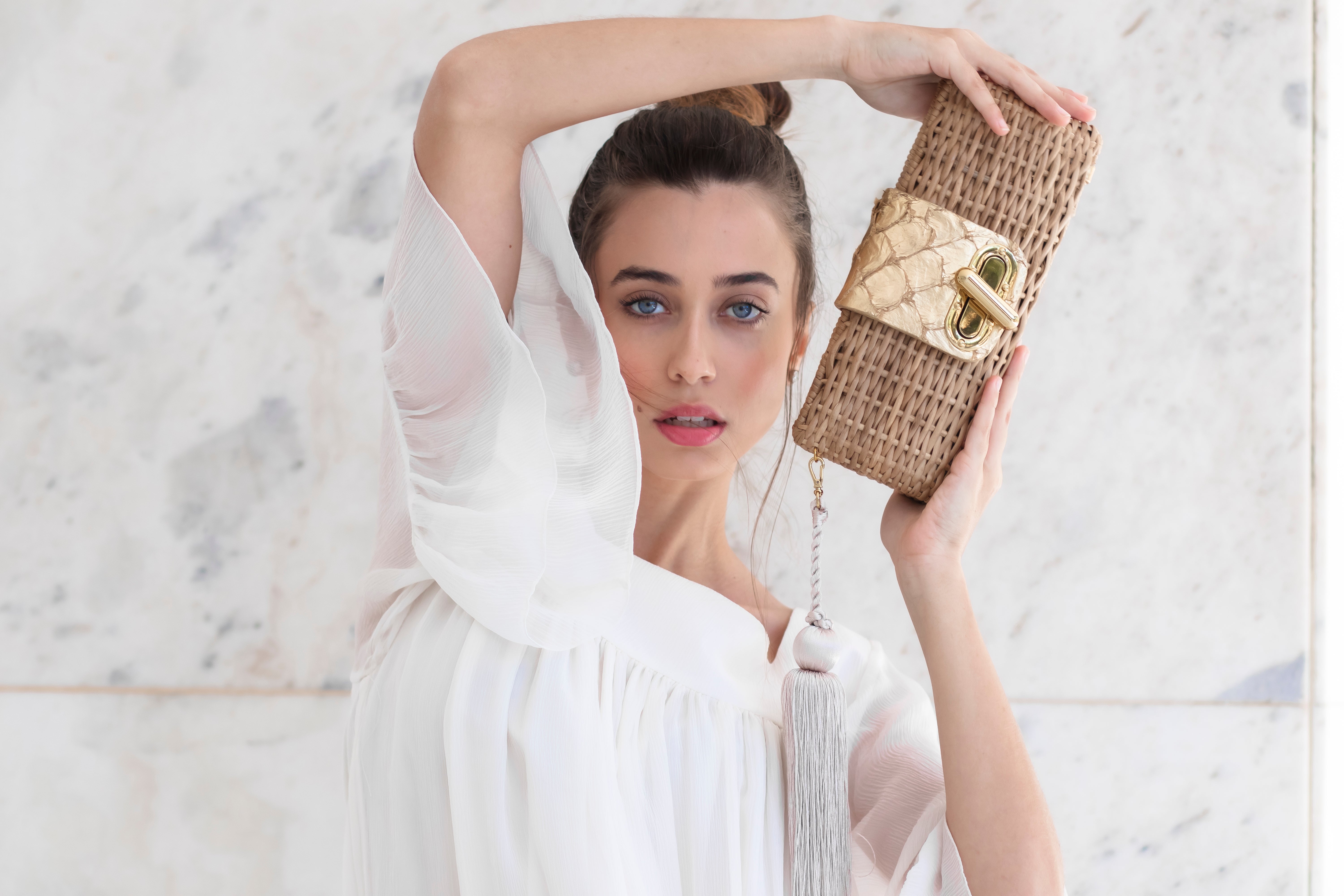 Clutch Alexandra Pirarucu Off White