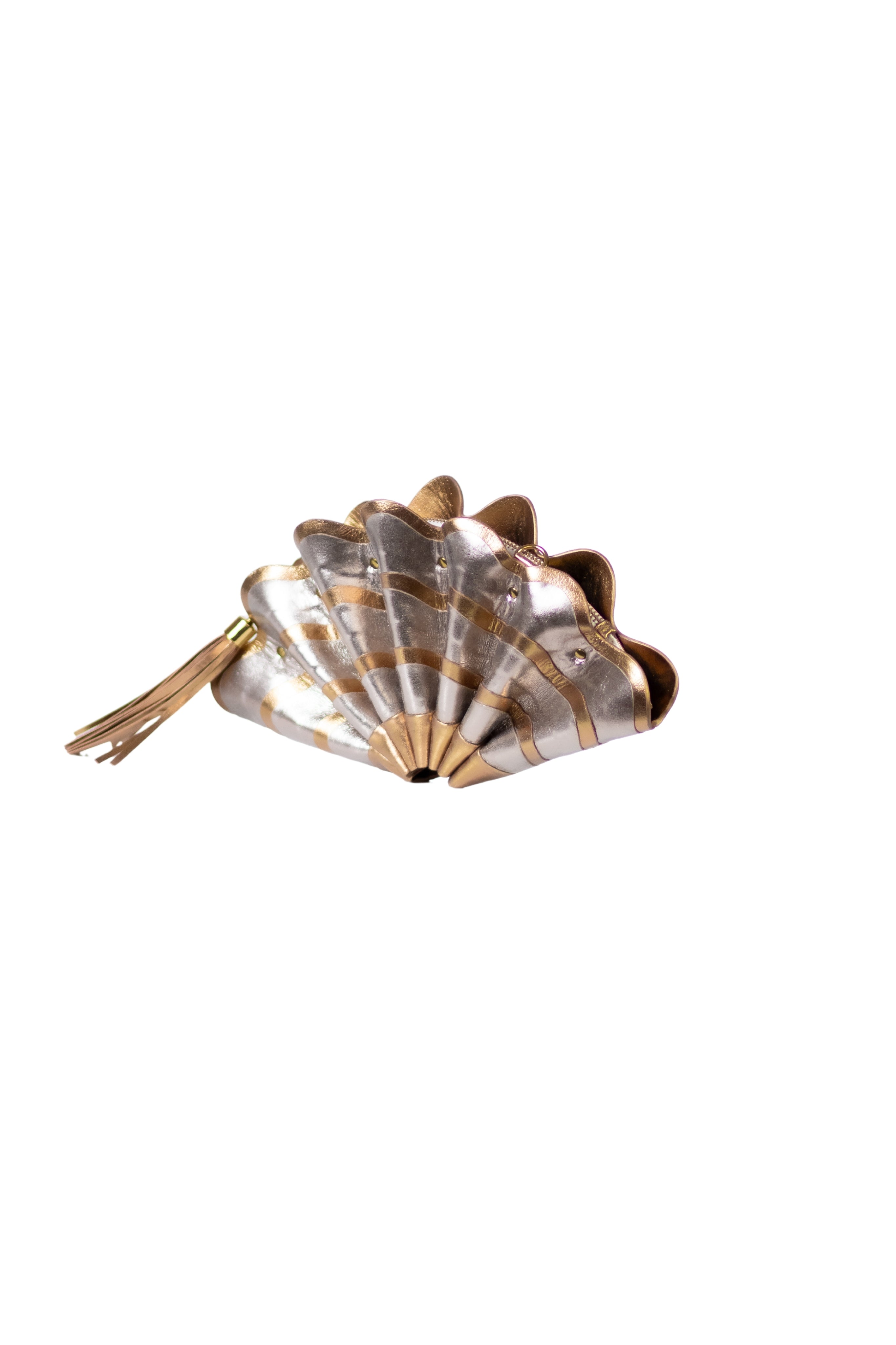 Bolsa Coquille Prata Velho & Ouro