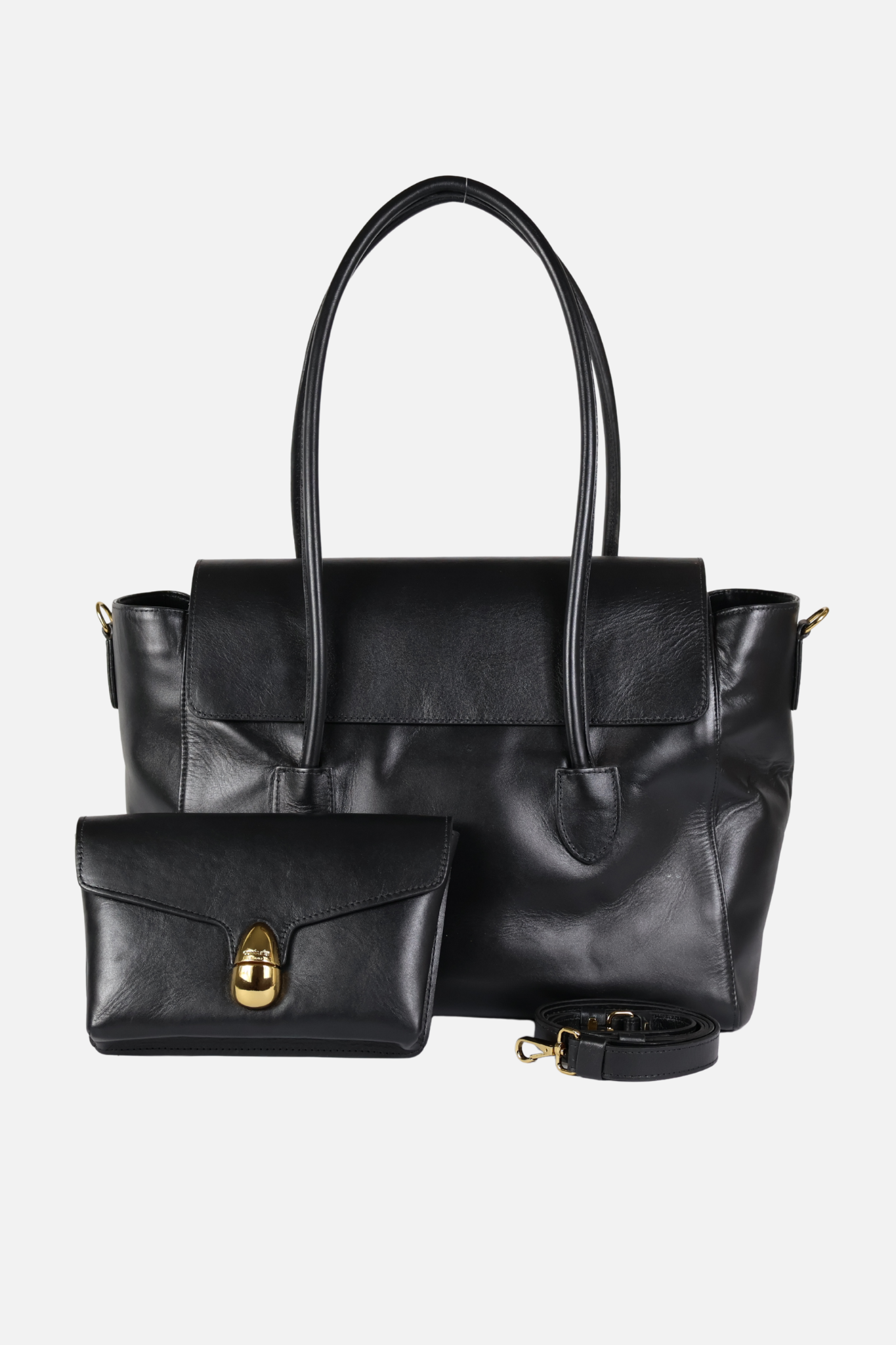 Bolsa Cubel Couro Preto