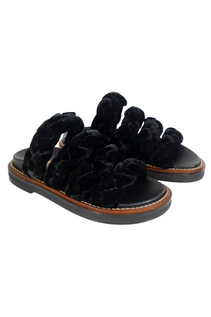 Papete Fluffy Veludo Preto