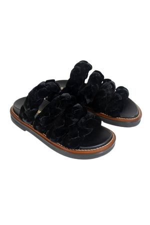 Papete Fluffy Veludo Preto