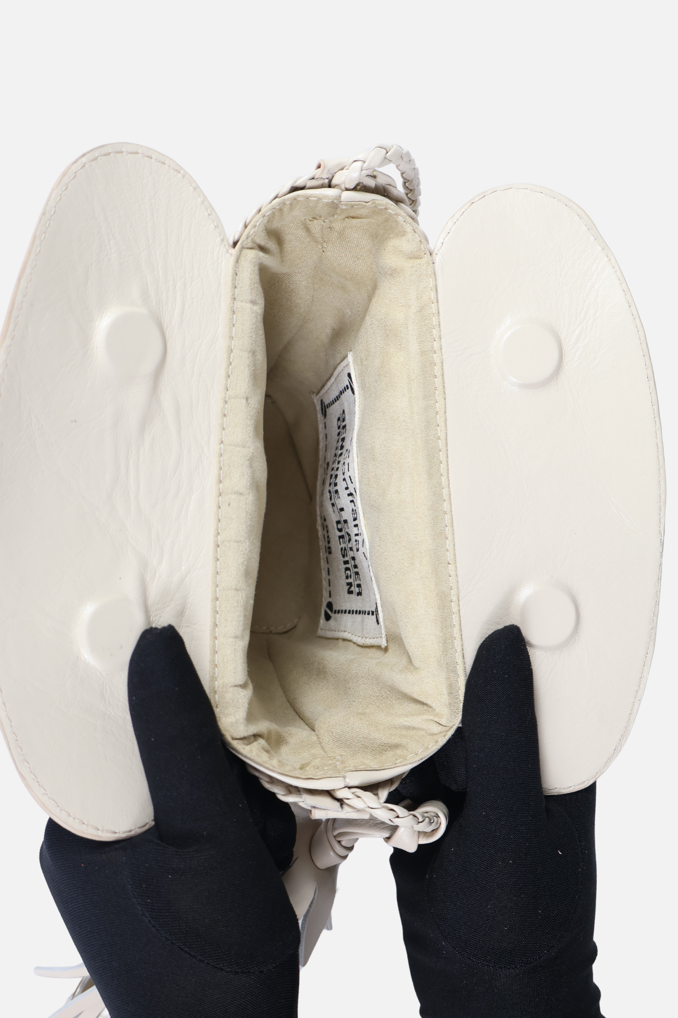 Bolsa Volterra Couro Off White