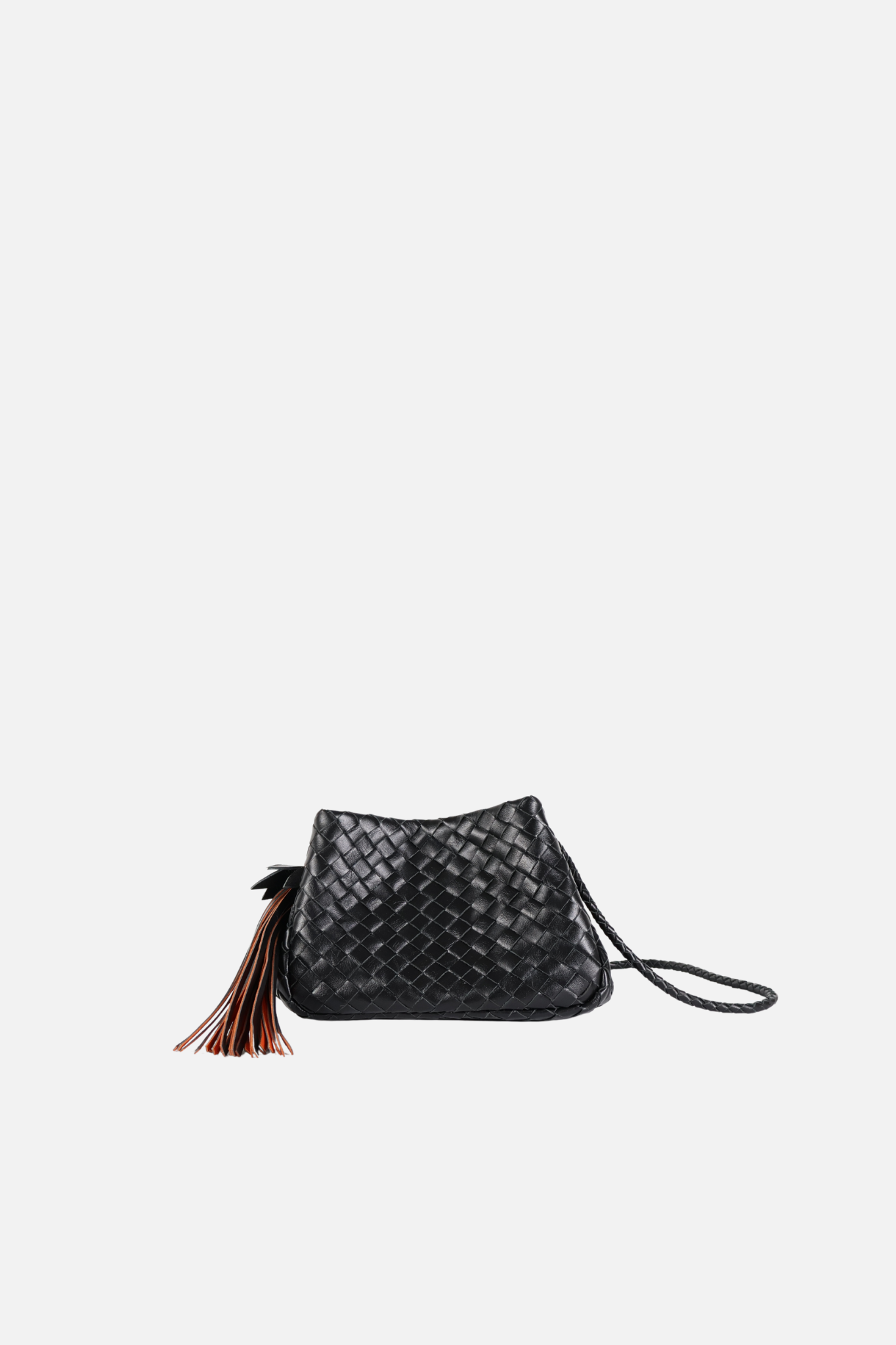 Bolsa Laura Couro Tressê Preto