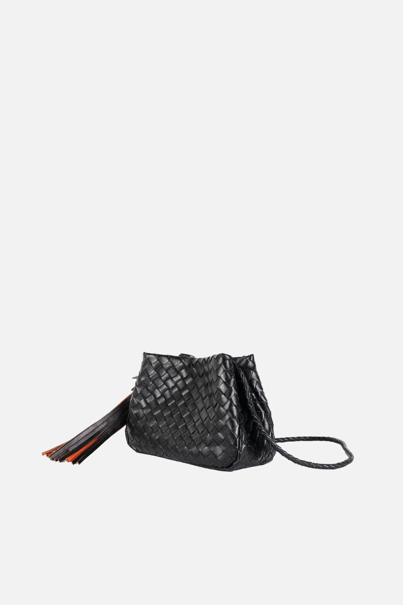 Bolsa Laura Couro Tressê Preto
