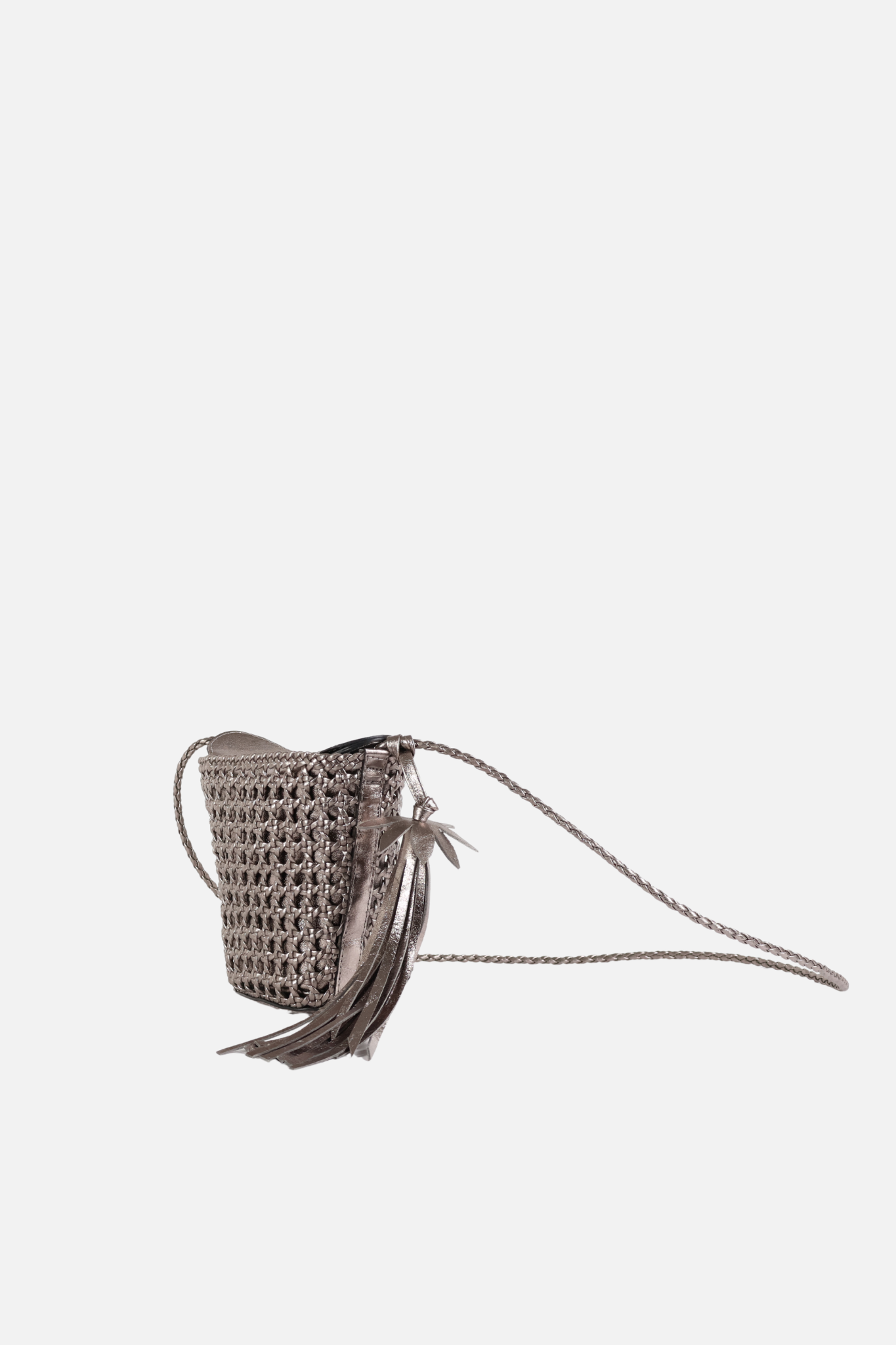 Bolsa Volterra Couro Prata Velho