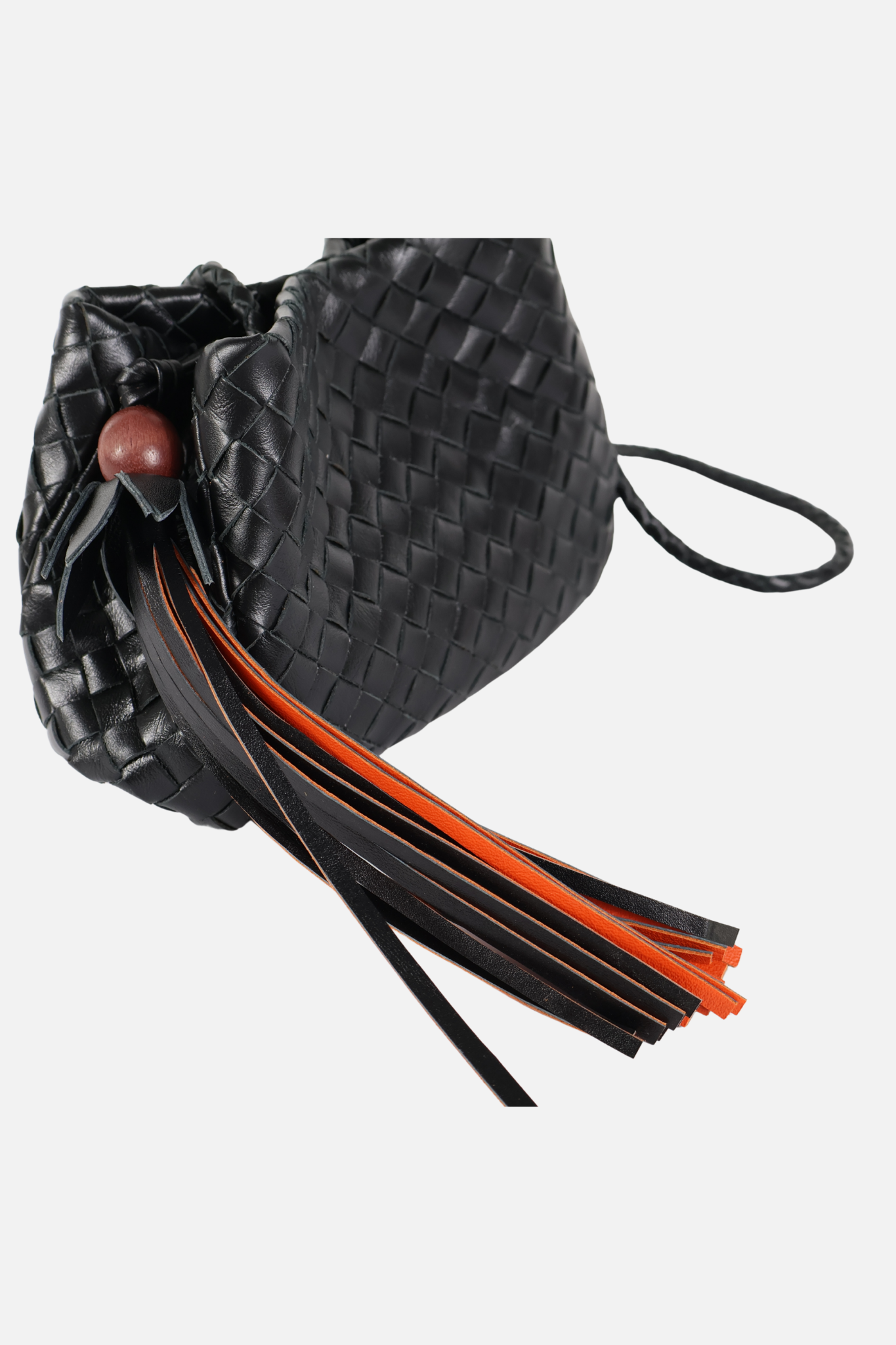 Bolsa Laura Couro Tressê Preto