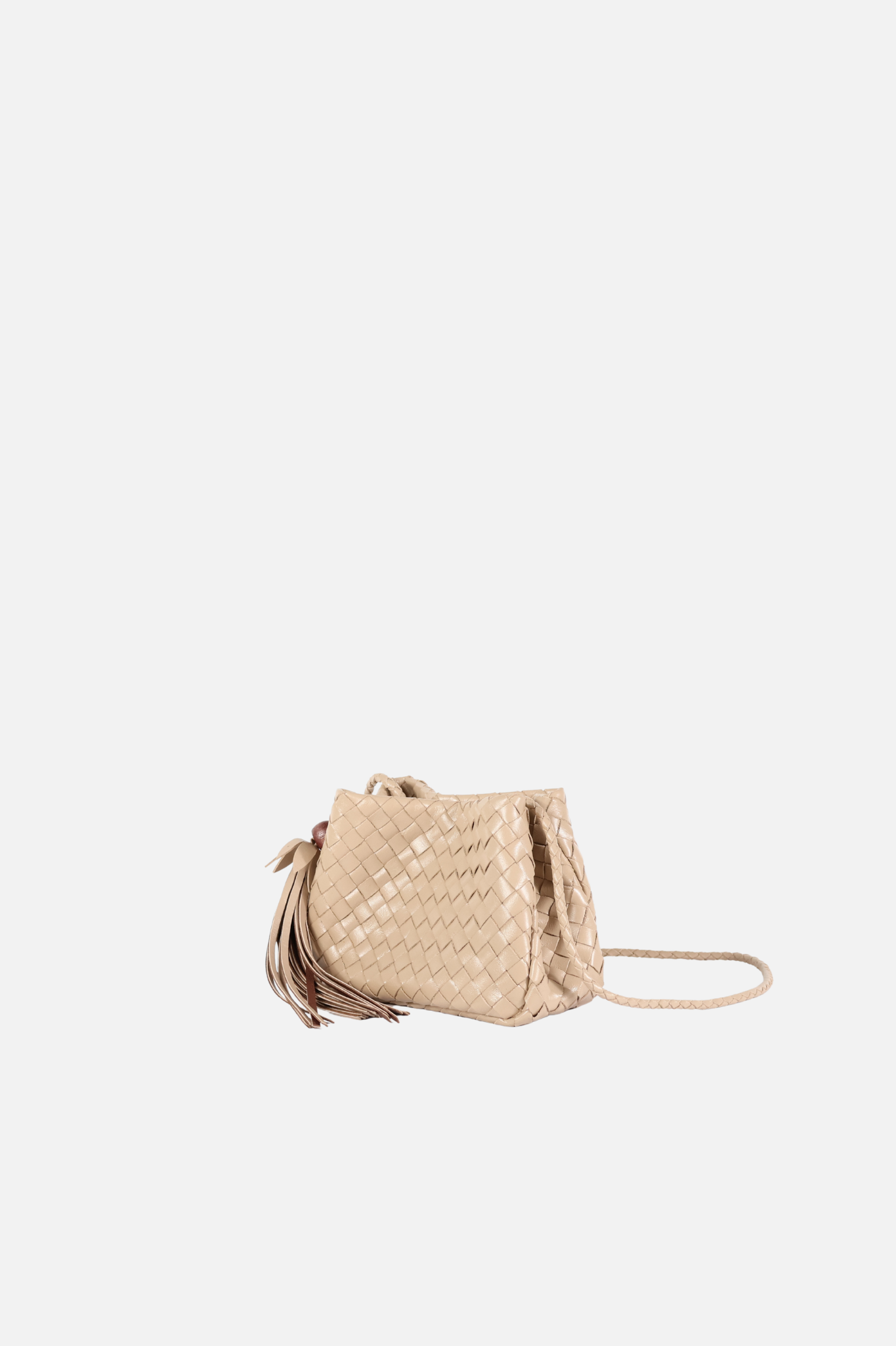 Bolsa Laura Couro Tressê Nude