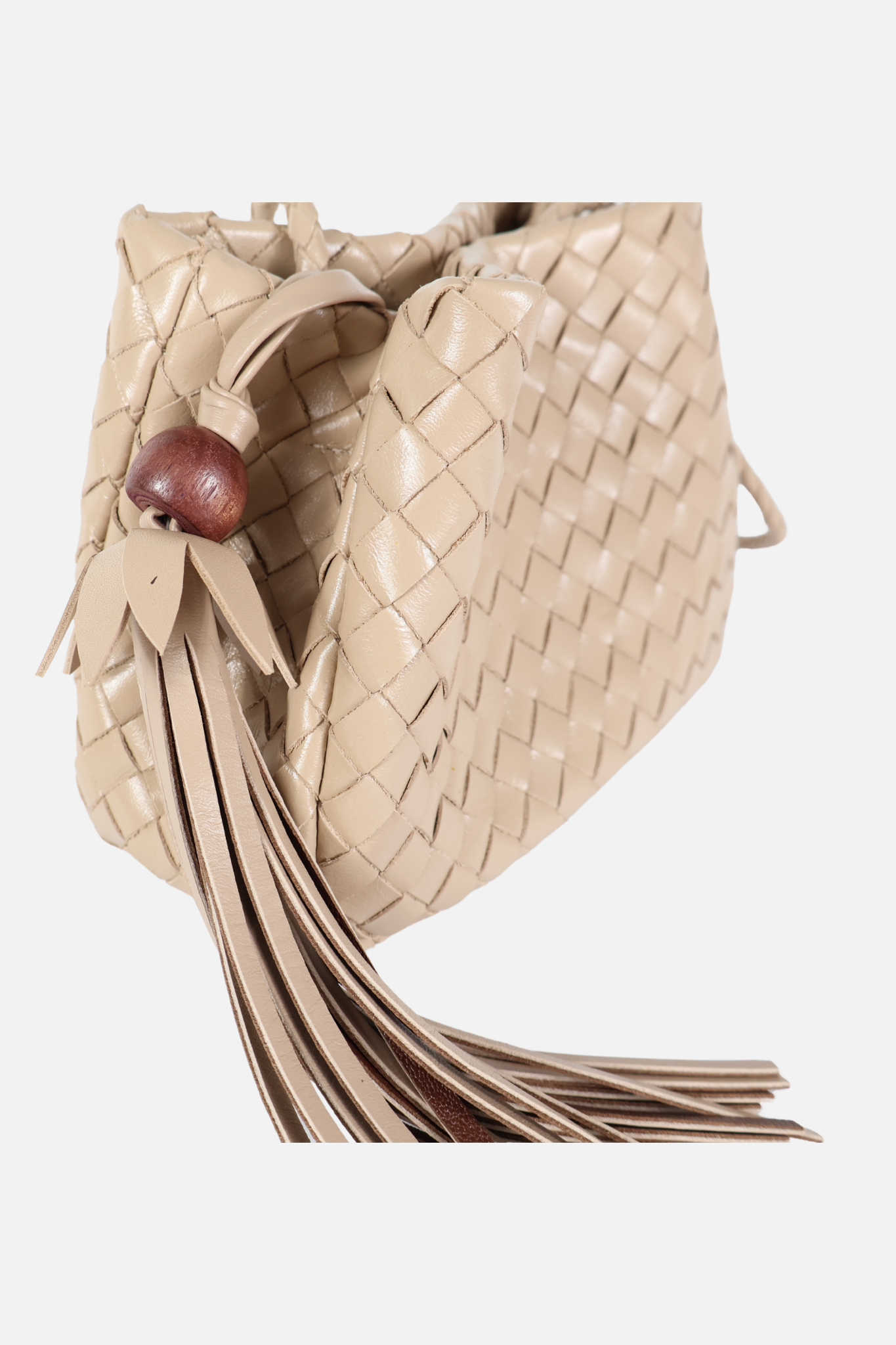 Bolsa Laura Couro Tressê Nude
