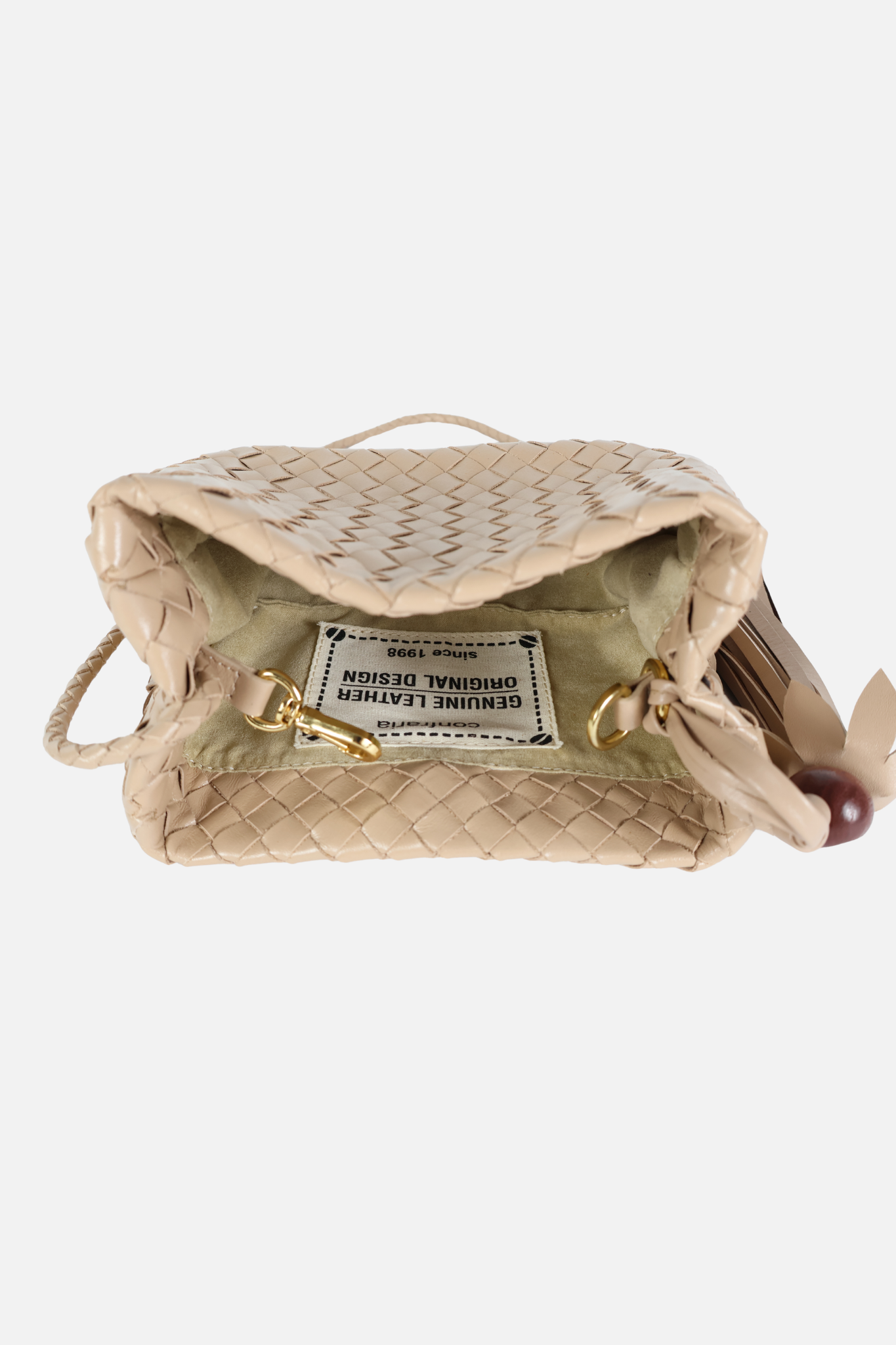 Bolsa Laura Couro Tressê Nude