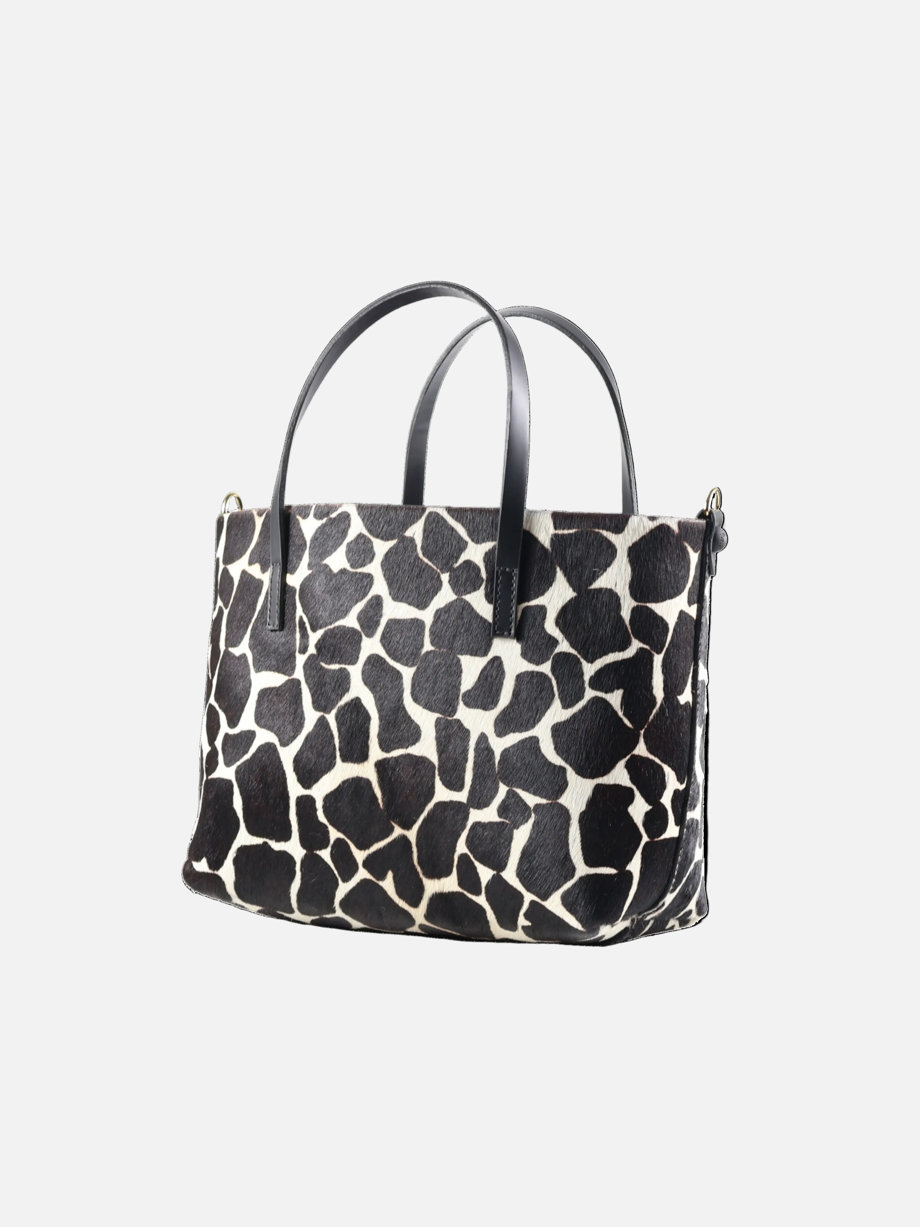 Bolsa Flora Pêlo Girafa Preta