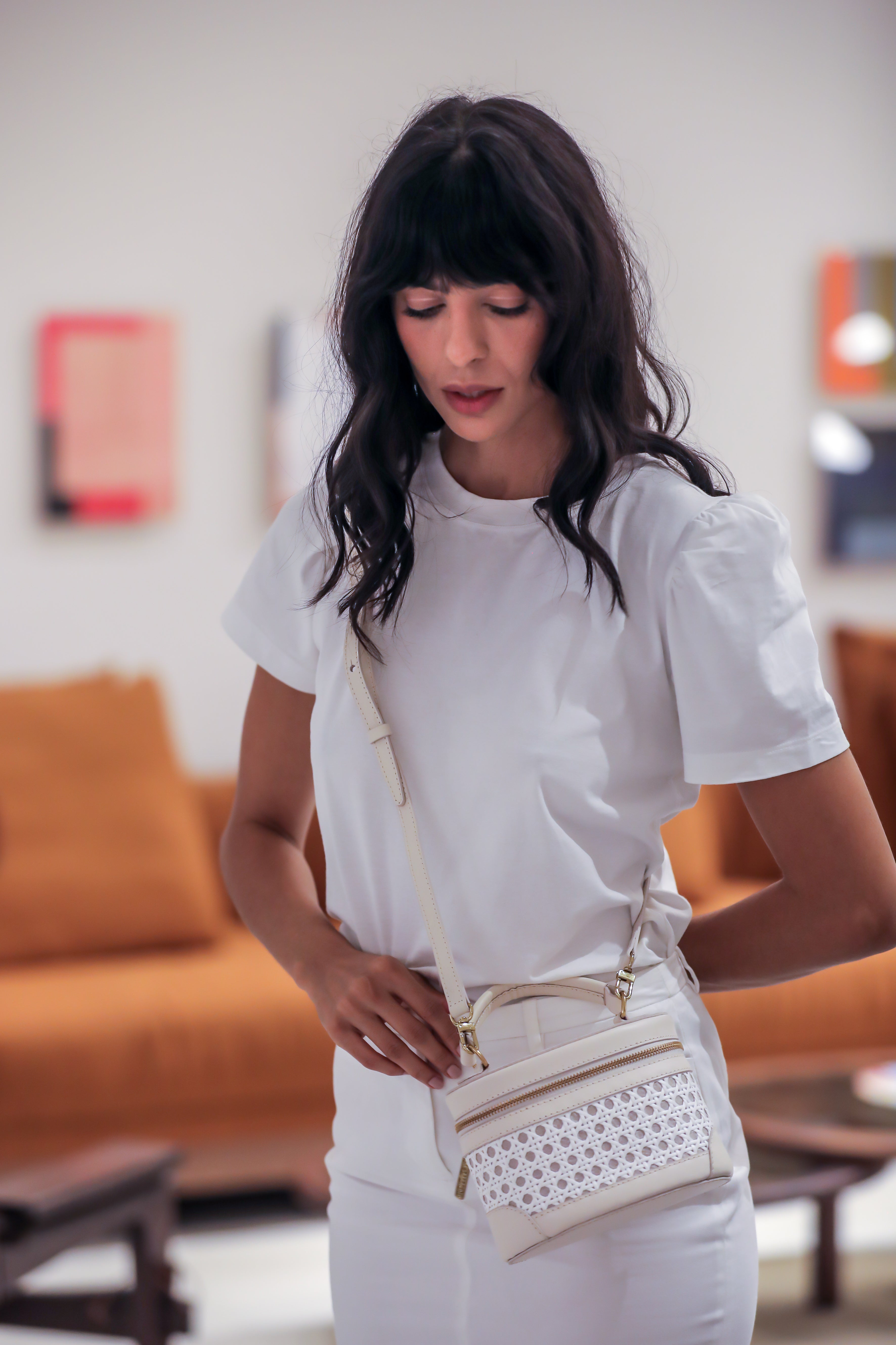 Bolsa Isabele Couro Off White