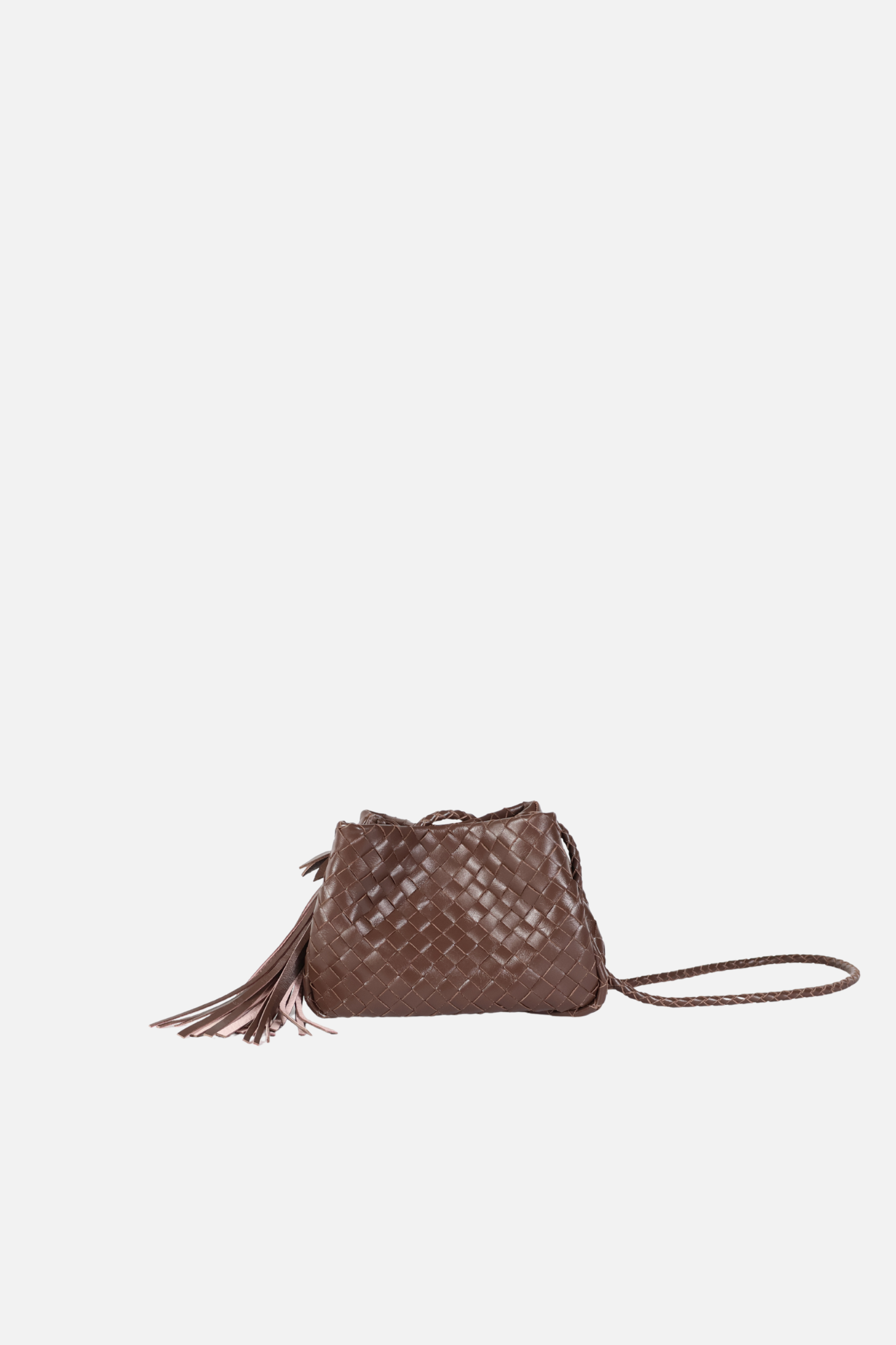 Bolsa Laura Couro Tressê Chocolate