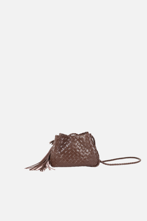 Bolsa Laura Couro Tressê Chocolate