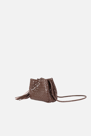 Bolsa Laura Couro Tressê Chocolate