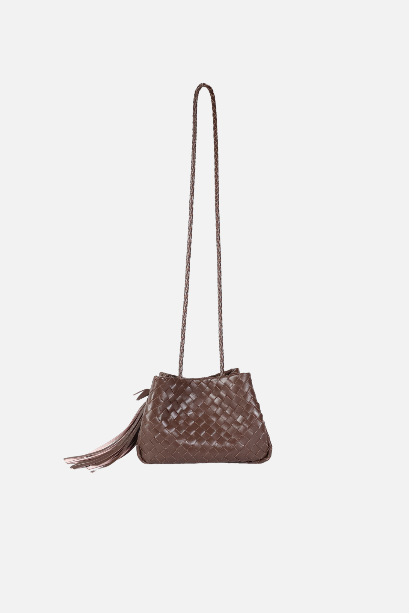 Bolsa Laura Couro Tressê Chocolate
