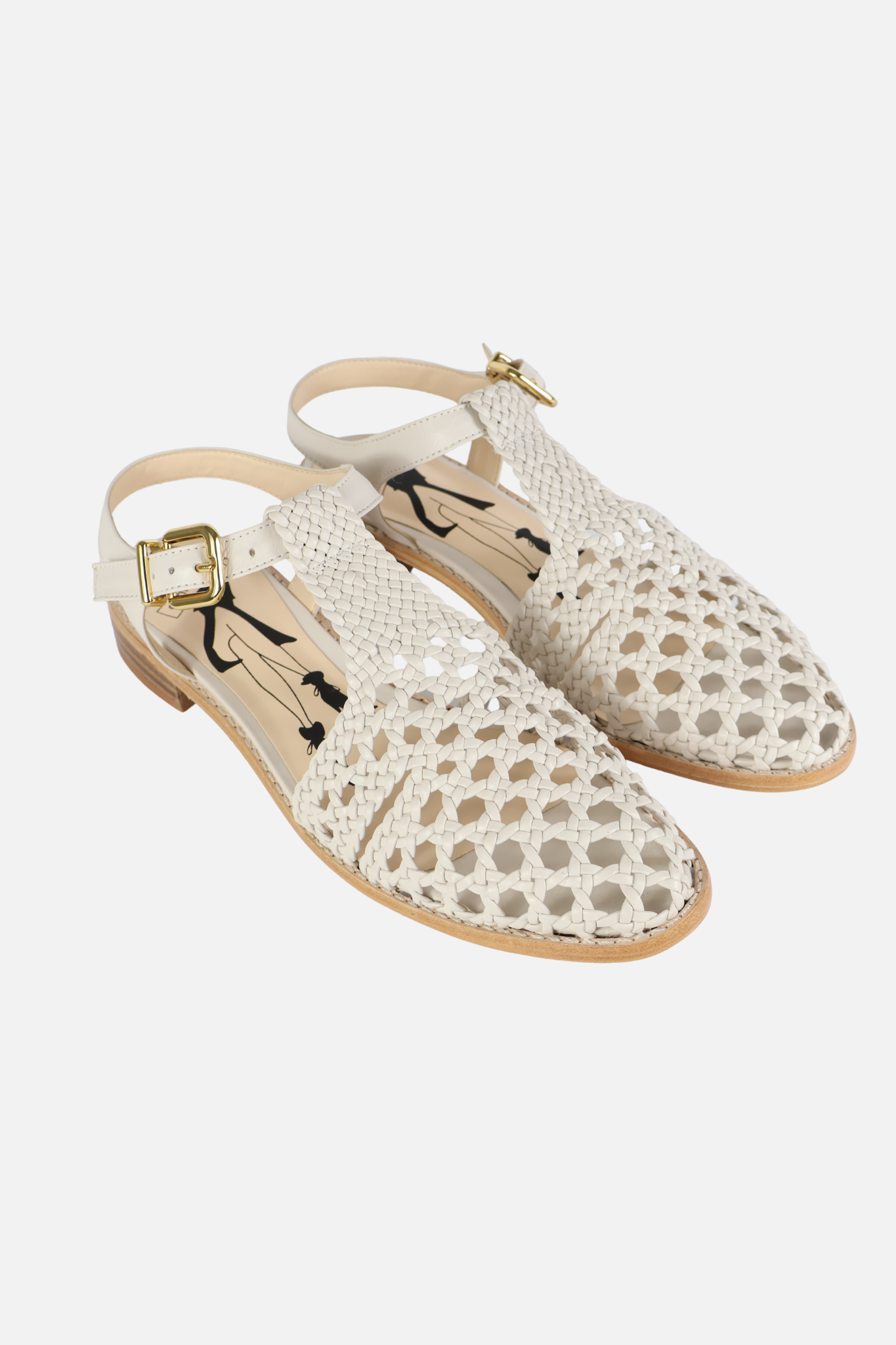 Rasteira Monique Couro Off White