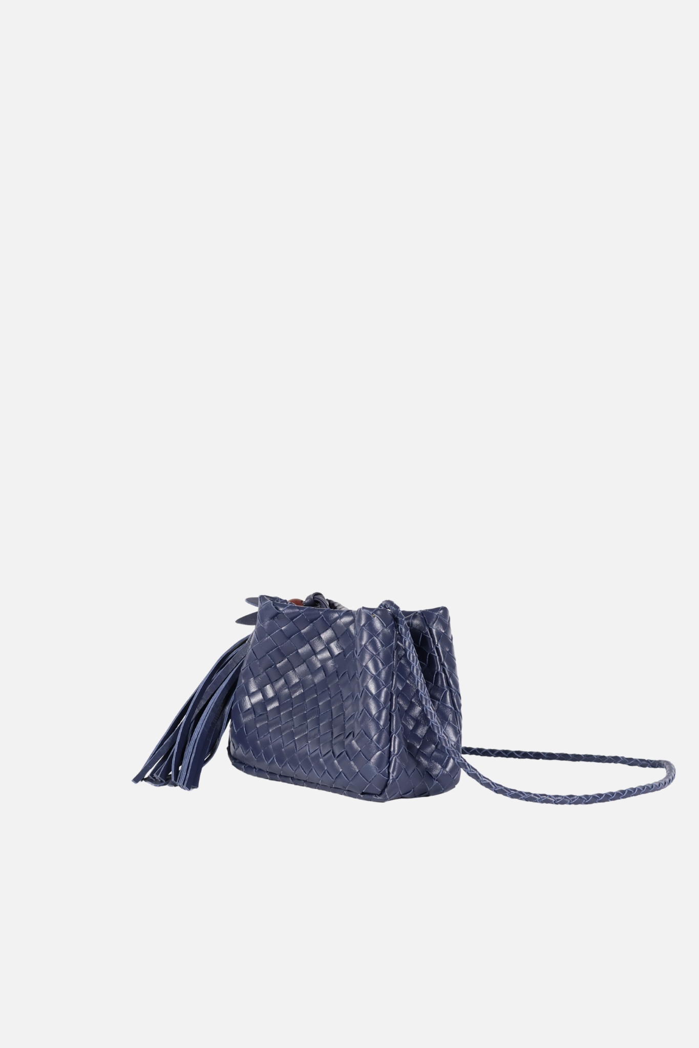 Bolsa Laura Couro Tressê Marinho