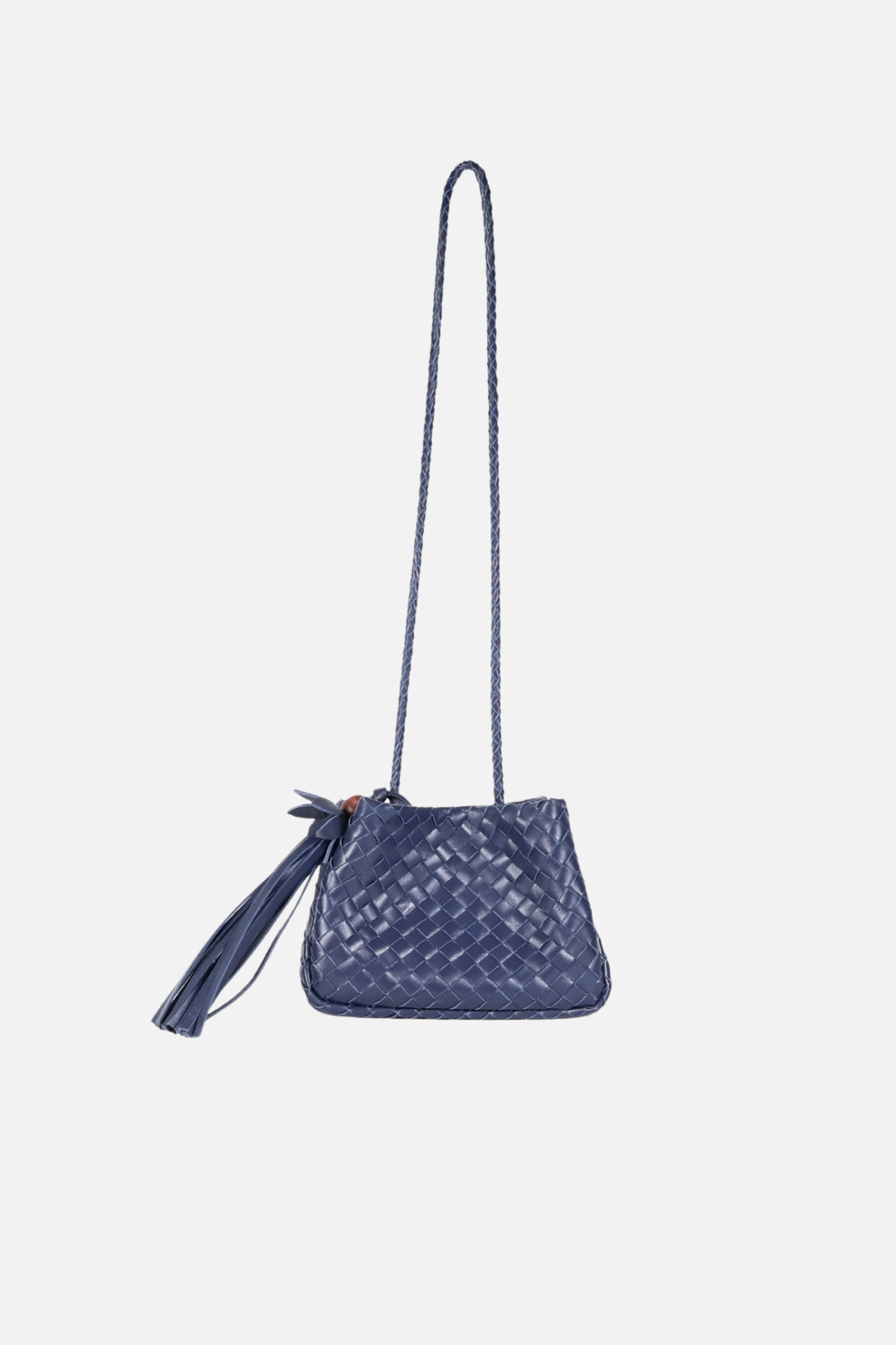 Bolsa Laura Couro Tressê Marinho