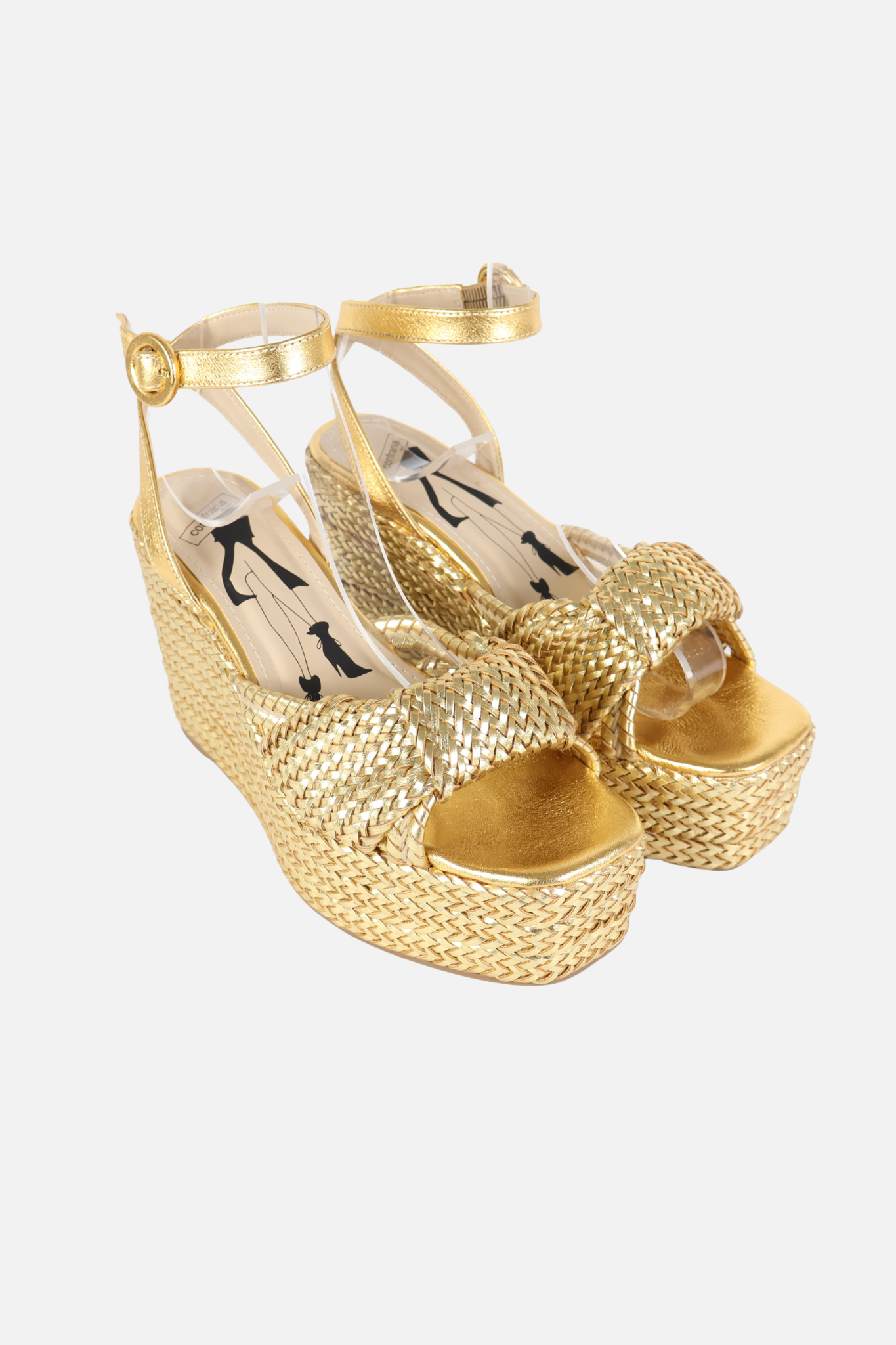 Tamanco Ash Couro Ouro Light