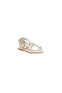 Rasteira Époque Off White com Pedras Marfim