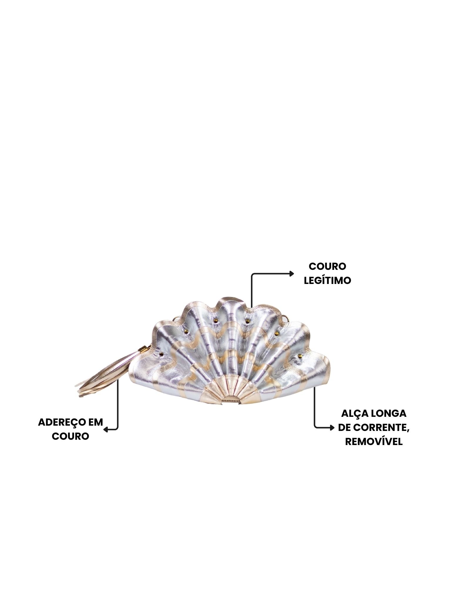 Bolsa Coquille Prata & Ouro