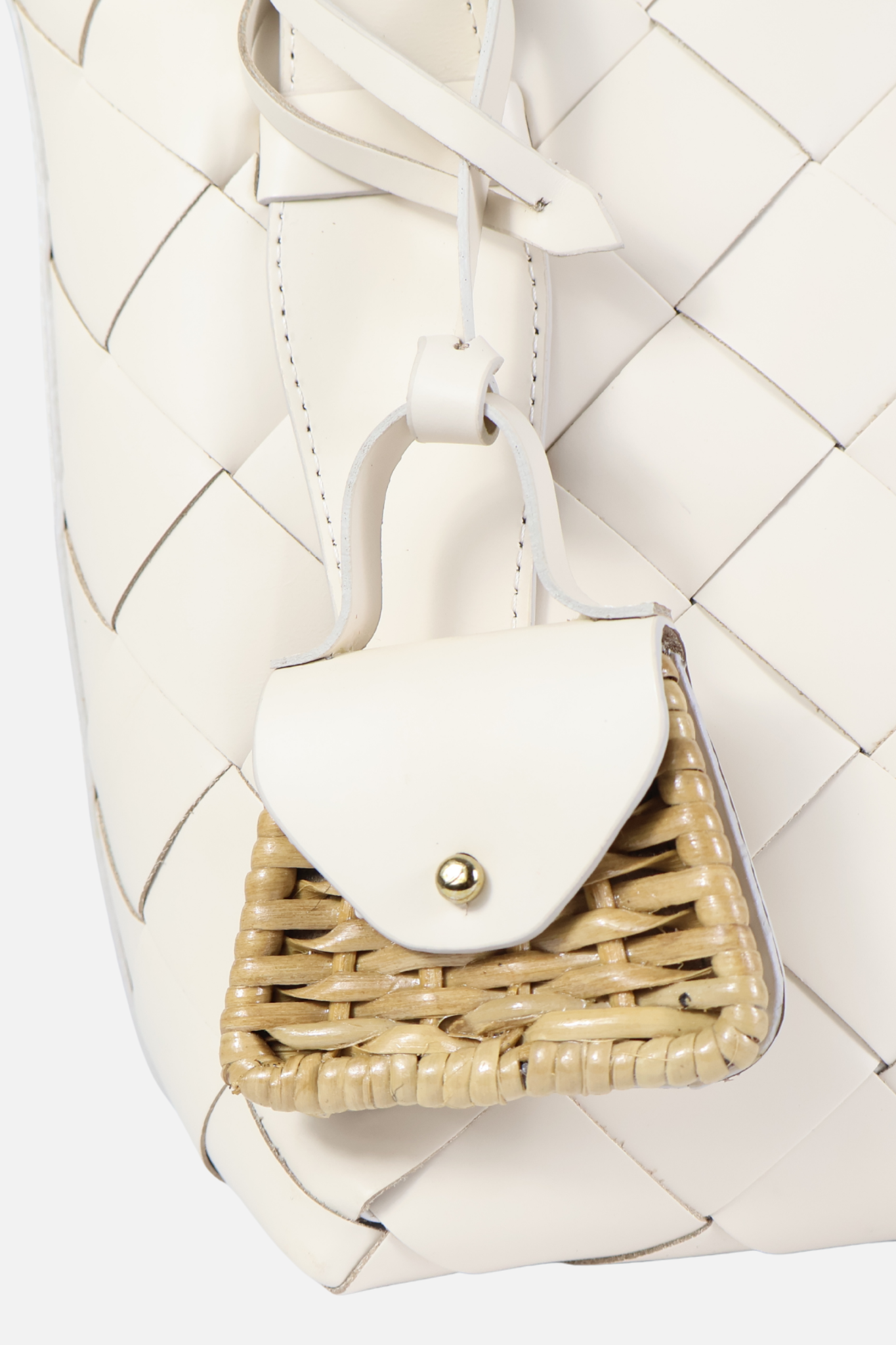 Bolsa Fiorela Couro Cream