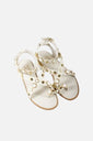 Rasteira Époque Off White com Pedras Marfim