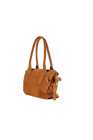 Bolsa Baby Cora Camurça Camel