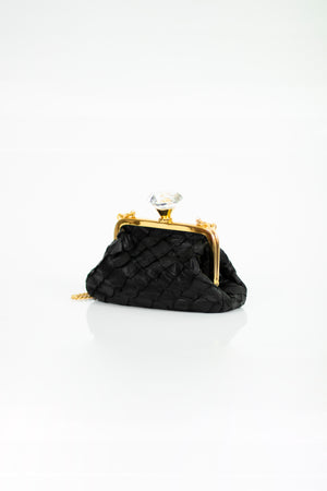 Clutch Diamond Pirarucu Preto